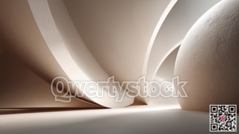 Softly contoured architectural features foster relaxation through light and shadow interplay within interiors