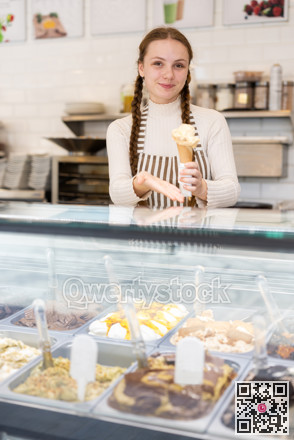 Teen girl ice cream vendor