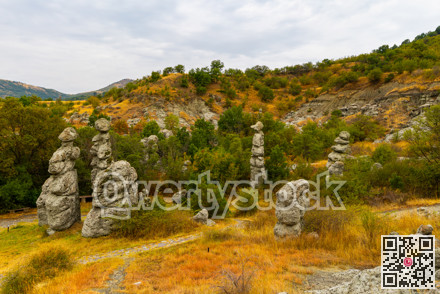 Rock formation The Stone Dolls of Kuklica, North Macedonia
