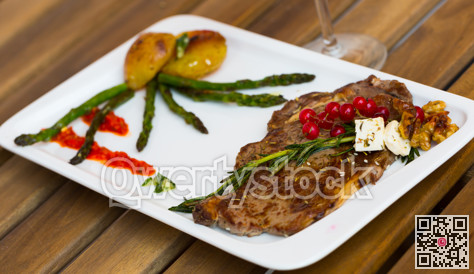 Image of veal with baked vegetables