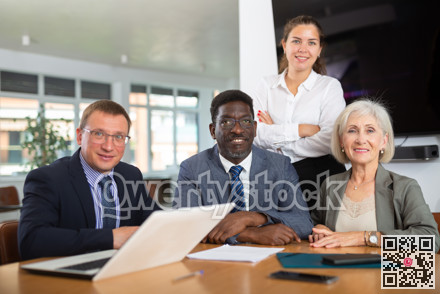 Snapshot of successful businessmen after making profitable deal