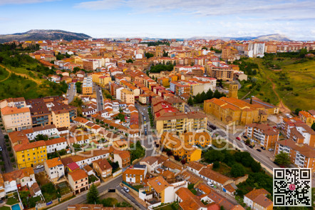 Aerial view on the city Soria. Spain