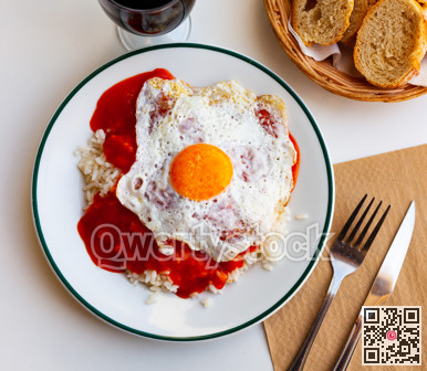 Arroz a la cubana, rice with fried egg