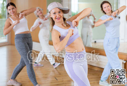 Dance group teaches hip hop dance in dance studio