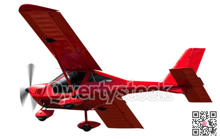 Sports aeroplane isolated on a clean white background