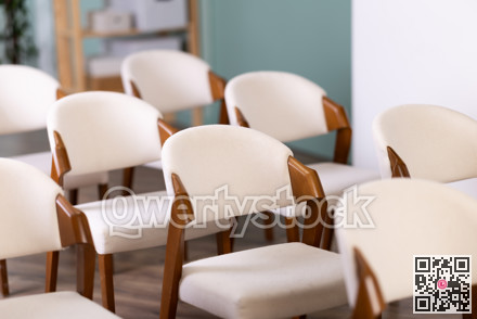 Empty chairs in the university auditorium