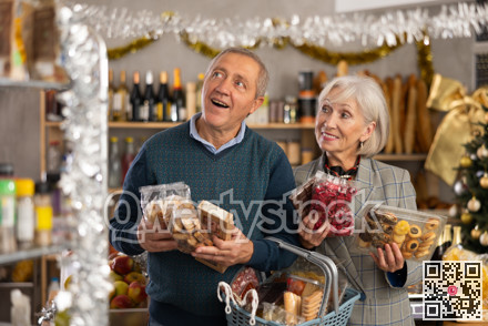 Elderly spouses choose consider nougat, panettone, marzipan, cookies, chocolate