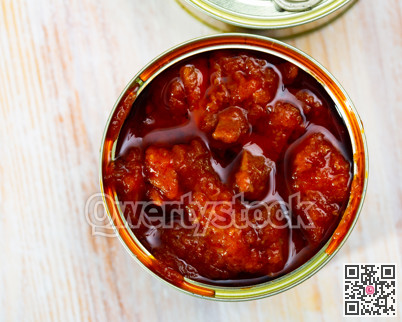 Canned sauced calmary