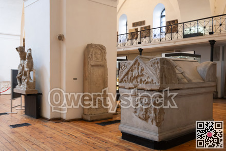 SOFIA, BULGARIA - FEBRUARY 12 2025: Main hall of Archaeological Museum Sofia, Bulgaria