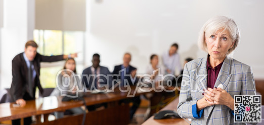 Fired miserable senior white female employee