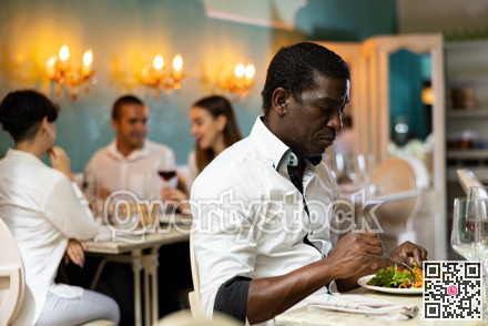 Male guest at the restaurant