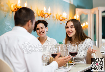 Two women friend at the restaurant