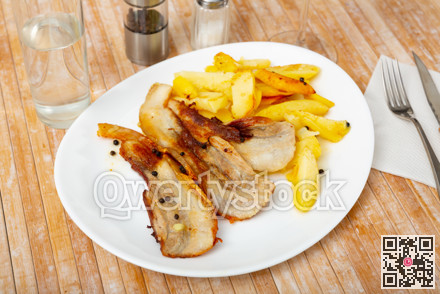 Fried pork with potatoes
