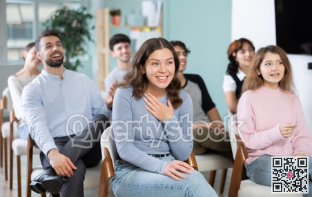 Students laugh during lecture