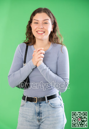 Girl expresses joy and delight