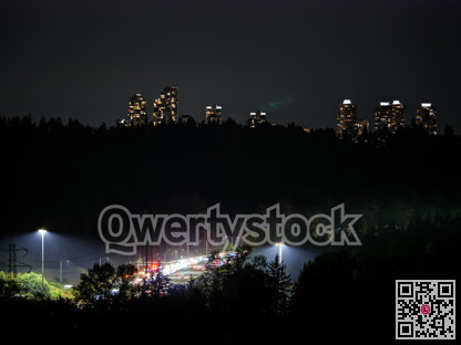 Night cityscape taken on long exposure
